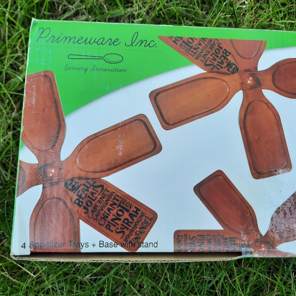 NIB Primeware Inc. Cambridgre Appetizer Platter Wine Themed Stacked Charcuterie - Picture 5 of 12